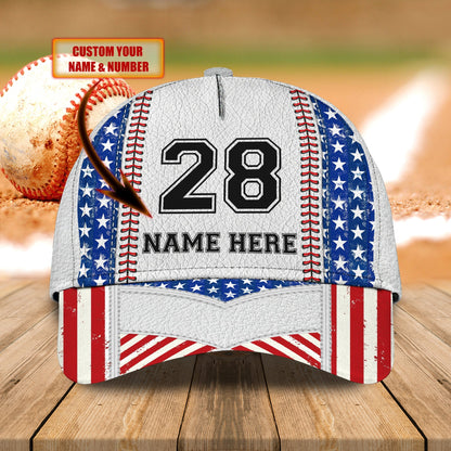 3D Classic Cap Baseball Personalized Name Cap 3 Lasfour CA0576