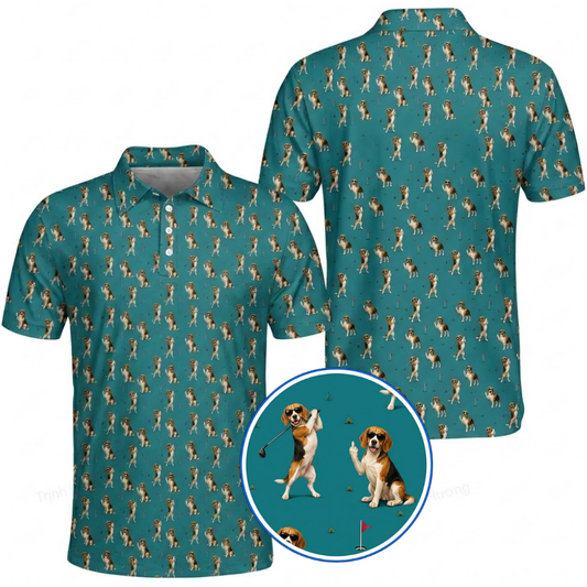 Beagle Dog Golf Polo Shirt For Men, Beagle Golf Shirt GZ0364
