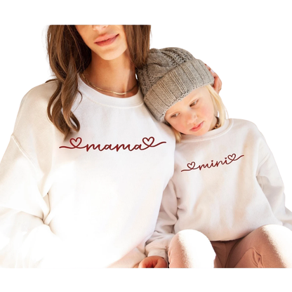 Matching Mama And Mini Sweatshirt, Mother And Daughter Sweatshirt ET1397