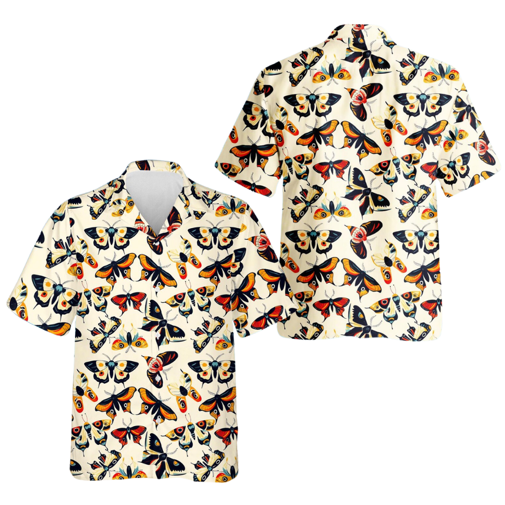 Butterflies Vintage Hawaiian Shirt For Men Women, Butterfly Hawaiian Shirt HE0576