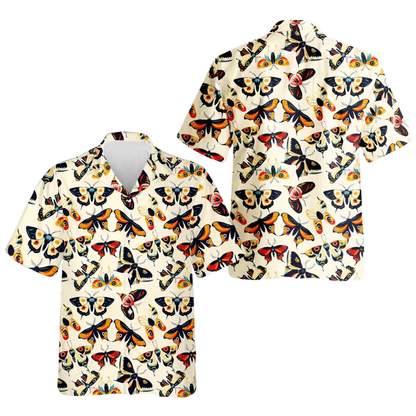 Butterflies Vintage Hawaiian Shirt For Men Women, Butterfly Hawaiian Shirt HE0576