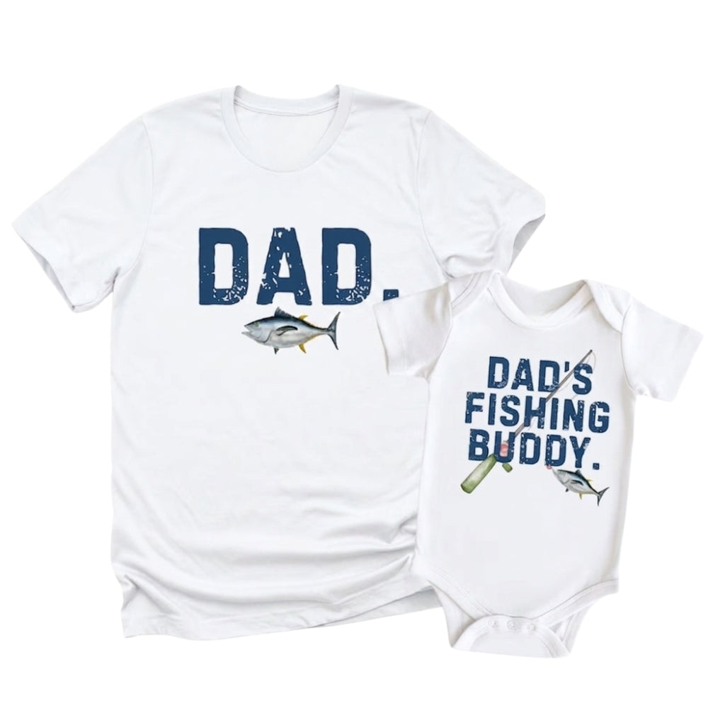 Dad Dad's Fishing Buddy Matching Father And Me T Shirt, Fishing Matching Daddy And Baby Shirts ET0999