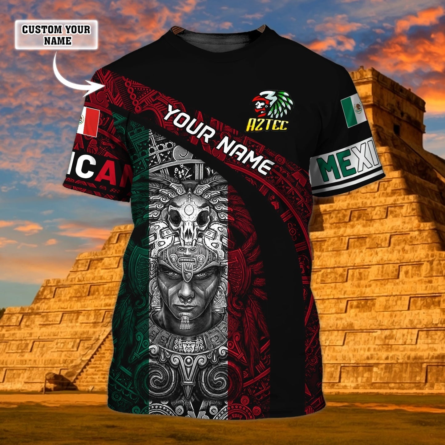 Customized 3D Aztec Shirts, Aztec t shirt, Mexico Shirt TO0837