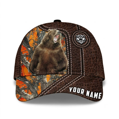 Custom Bear Hunting Baseball Cap With Name, Personalized Name Bear Hunter Cap CP0769