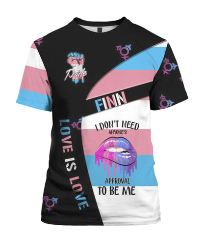 3D All Over Print Trans T Shirt, Transgender Full Print Tee Shirt, Love Is Love Lgbt Pride Gift For Trans, Trans Gifts LO0946