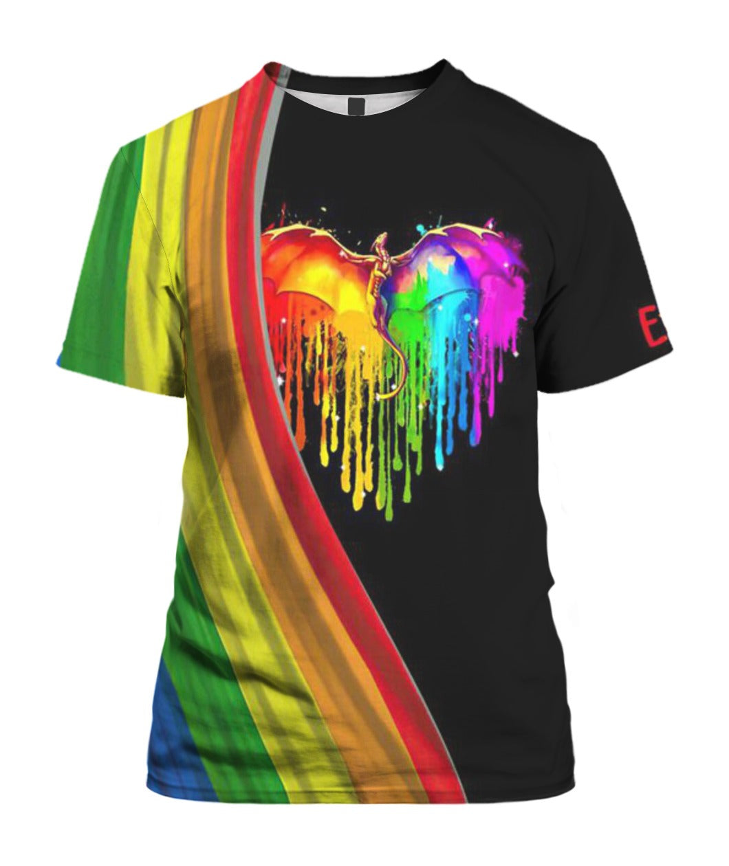 Personalized Rainbow Striped 3D Tee Shirt, Full Print Shirt For Pride, Don'T Be Afraid To Show Your True Color, Gay Gifts, Lesbian Gifts LO0944
