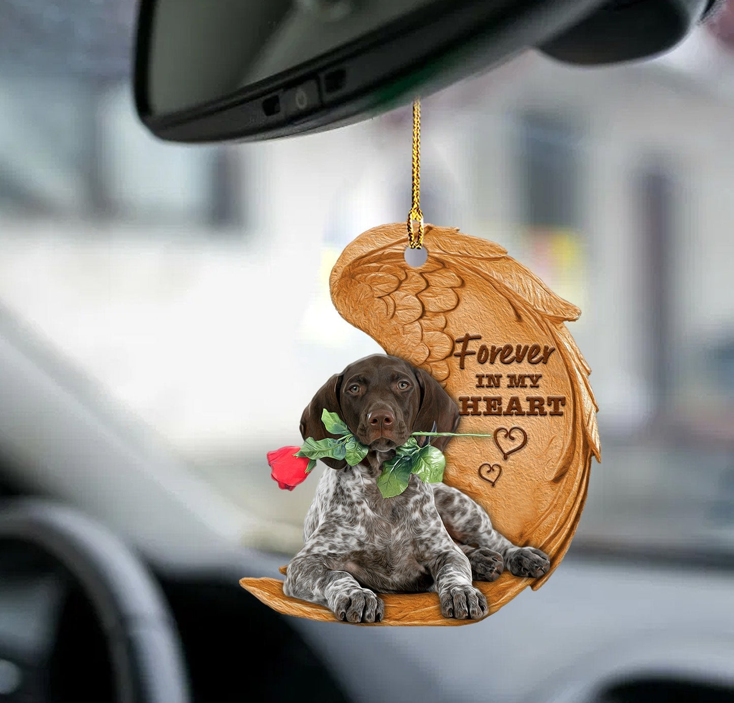 Gsp Forever In My Heart Hanging Ornament Dog Car Ornament Lasfour OO0863