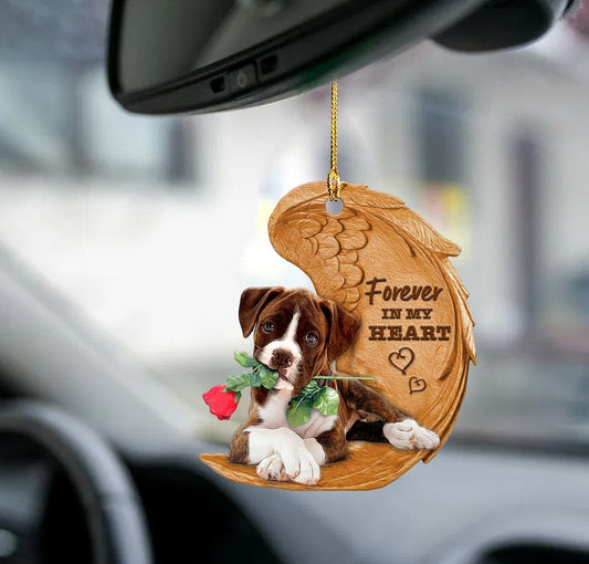 Boxer Puppy Forever In My Heart Hanging Ornament Dog Ornament Lasfour OO0859