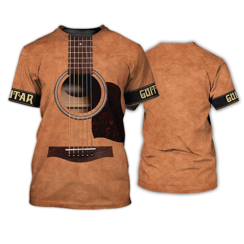 3D Full Print T Shirt Guitar Classic 3D Hoodie Guitar Acoustic Best Gift For Guitar Lover, Guitar Man TO0186