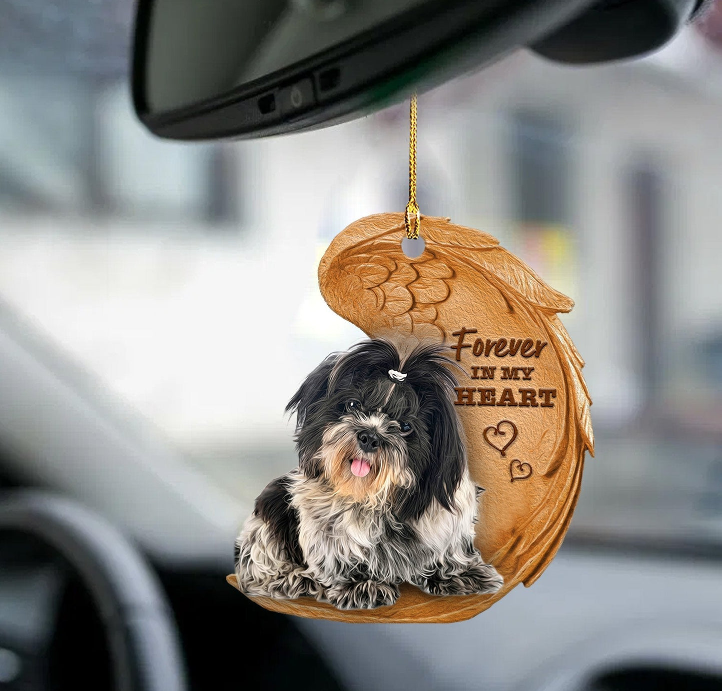 Shih Tzu Forever In My Heart Hanging Ornament Dog Ornament Lasfour OO0856