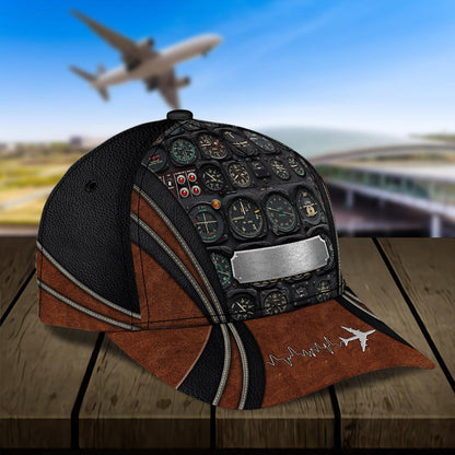 Personalized Pilot With Control Panel Classic Cap, Personalized Gift for Pilot CA0221