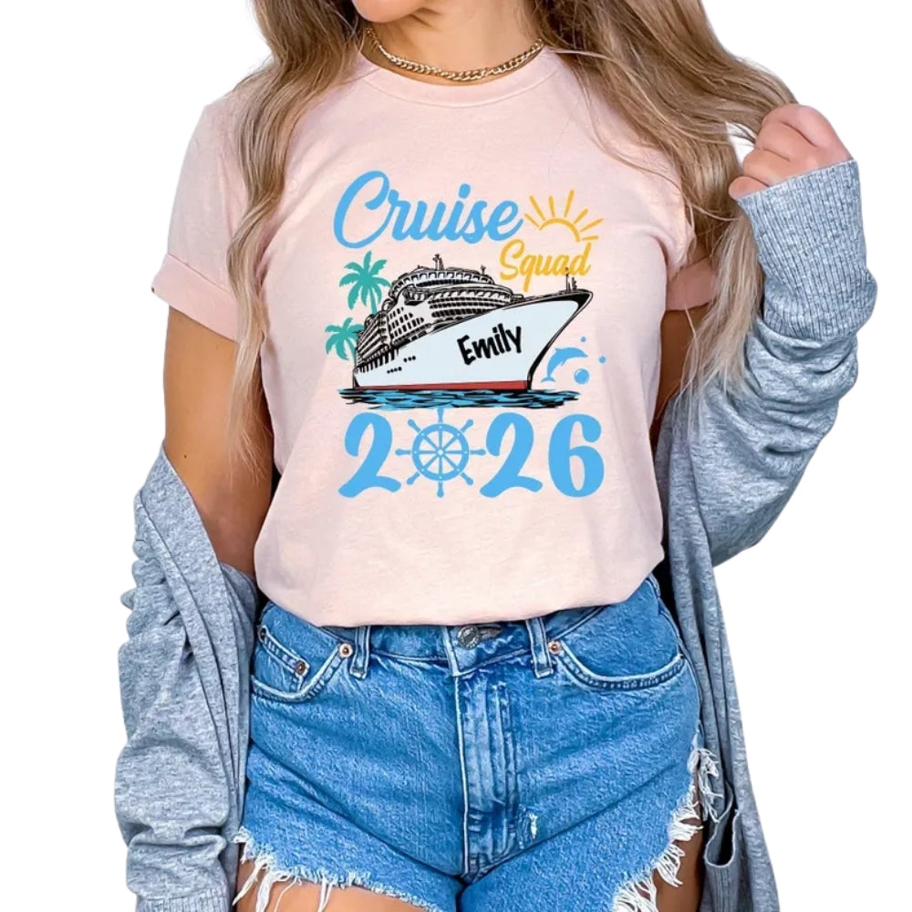 Cruise Squad 2026 Custom Matching Family T Shirts, Cruise Family Vacation Shirts ET0125