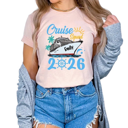 Cruise Squad 2026 Custom Matching Family T Shirts, Cruise Family Vacation Shirts ET0125