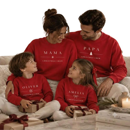 Custom Christmas Crew Family Matching Sweatshirt, Custom Christmas Family Sweatshirt ET1624