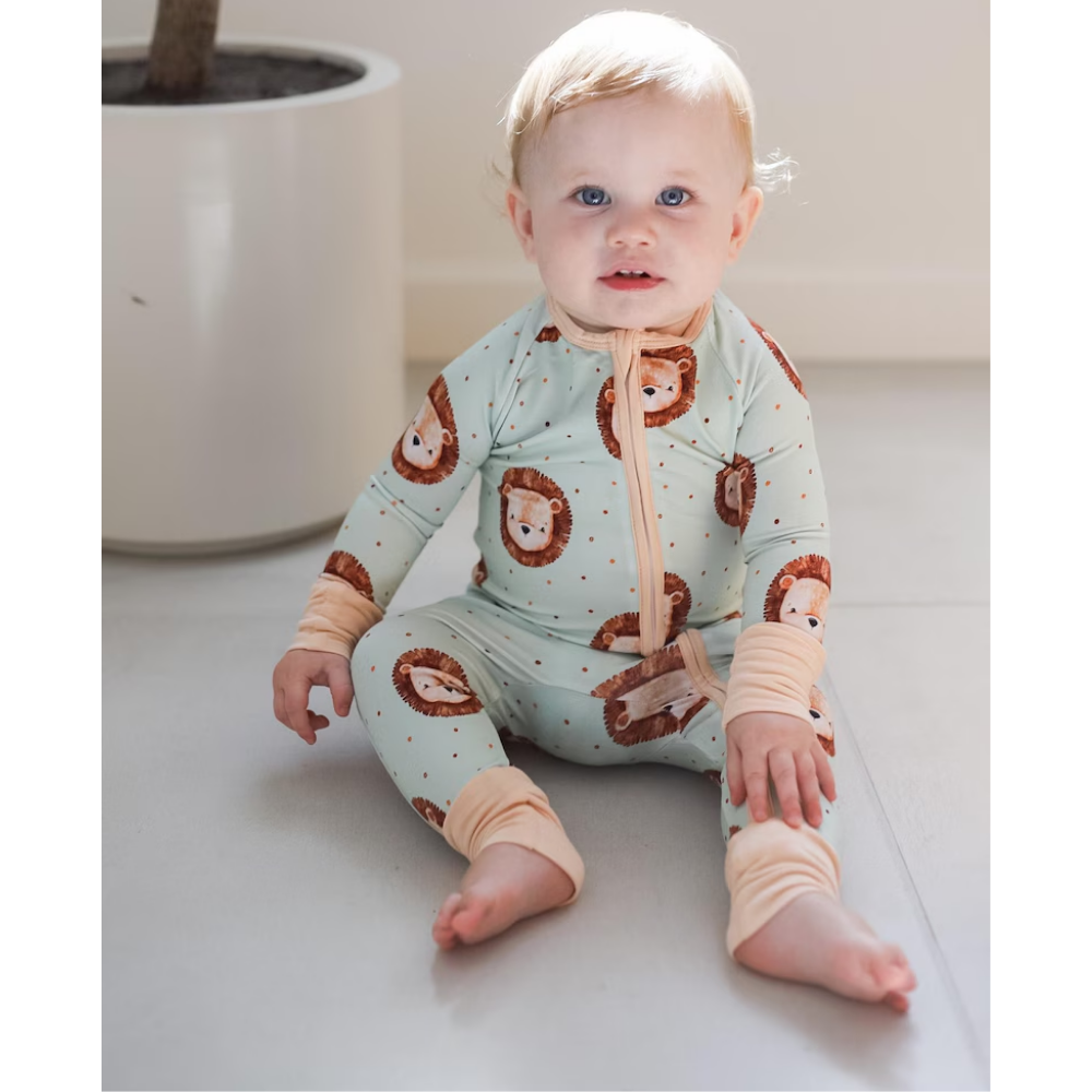 Lion Baby Romper Zipper Convertible, Lion Lover Convertible Romper For Baby BB0337
