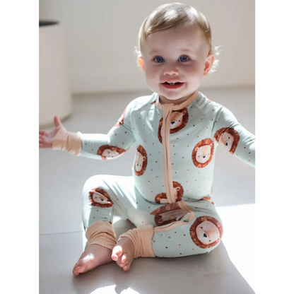 Lion Baby Romper Zipper Convertible, Lion Lover Convertible Romper For Baby BB0337