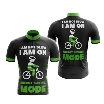 I Am Not Slow I Am On Energy Saving Mode Men's Cycling Short Sleeve Jersey, Funny Cycling Jerseys CG0660