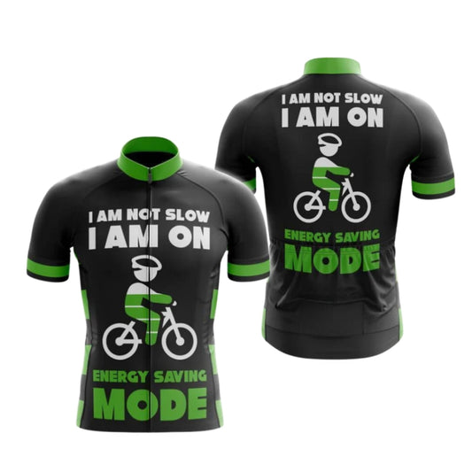 I Am Not Slow I Am On Energy Saving Mode Men's Cycling Short Sleeve Jersey, Funny Cycling Jerseys CG0660