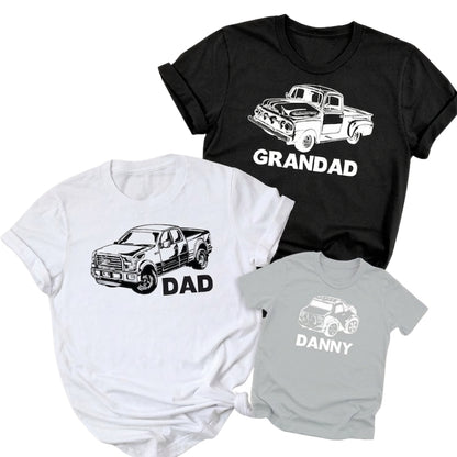 Grandad Dad And Me Car Matching Father Day T Shirt, Matching Grandfather Grandson Shirts ET0844