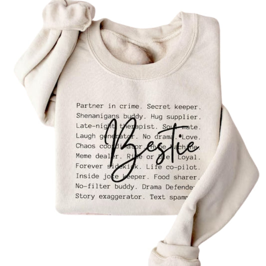 Bestie Sweatshirt, Best Friends Sweatshirt, Matching Best Friends Sweatshirt 2D0268