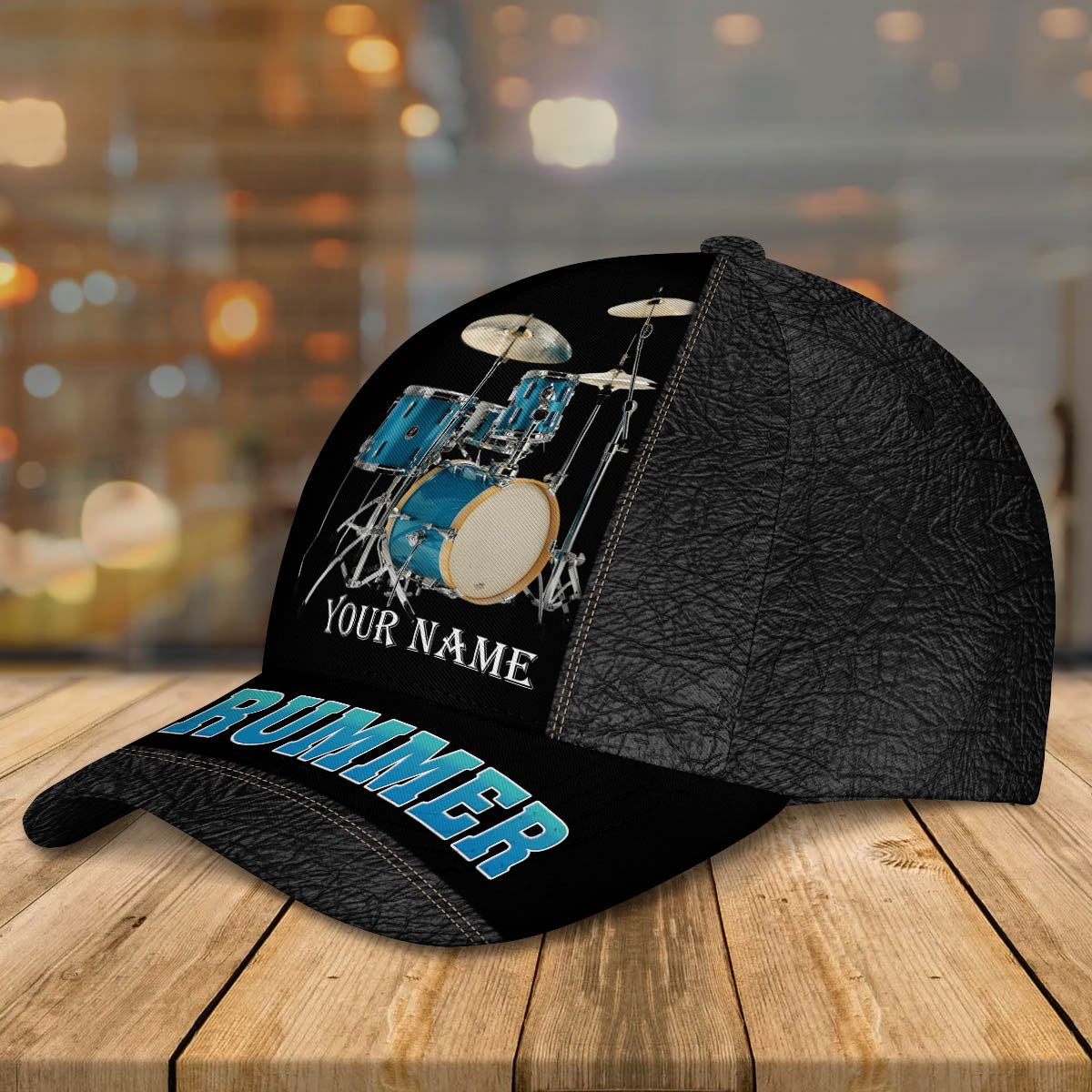 3D Classic Cap Drummer 26 Personalized Name Cap Lasfour CA0815