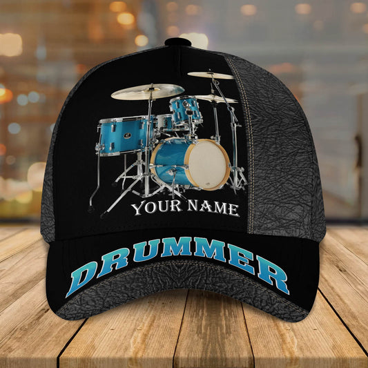 3D Classic Cap Drummer 26 Personalized Name Cap Lasfour CA0815