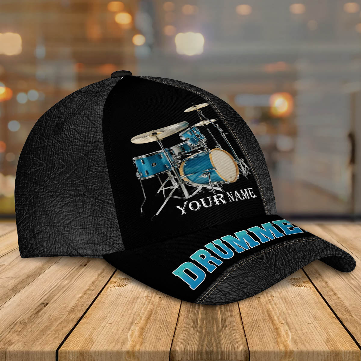 3D Classic Cap Drummer 26 Personalized Name Cap Lasfour CA0815
