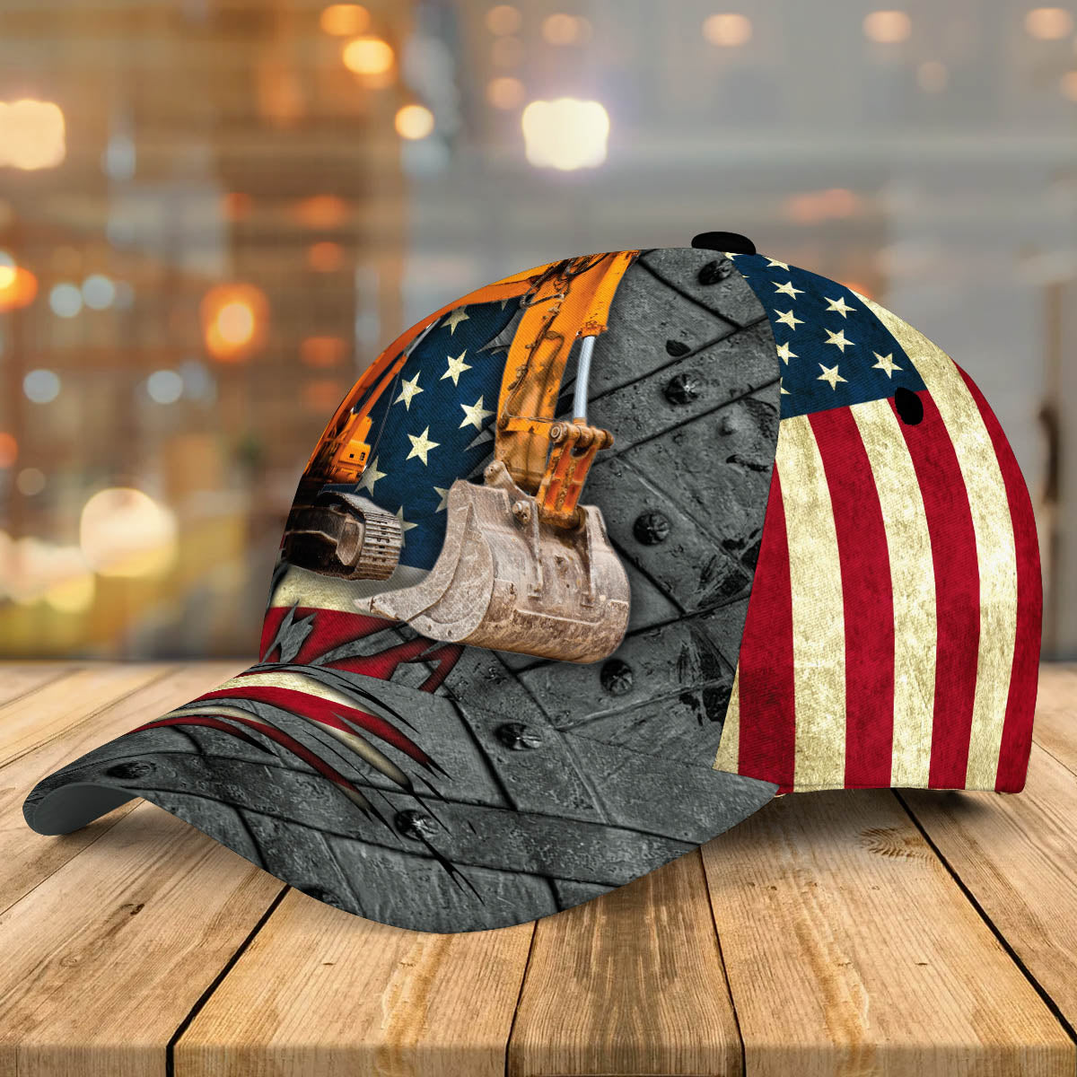 Excavator Crack Hat Classic Cap 3D, Crane Cap Gift For Him Gift For Dad CA0283