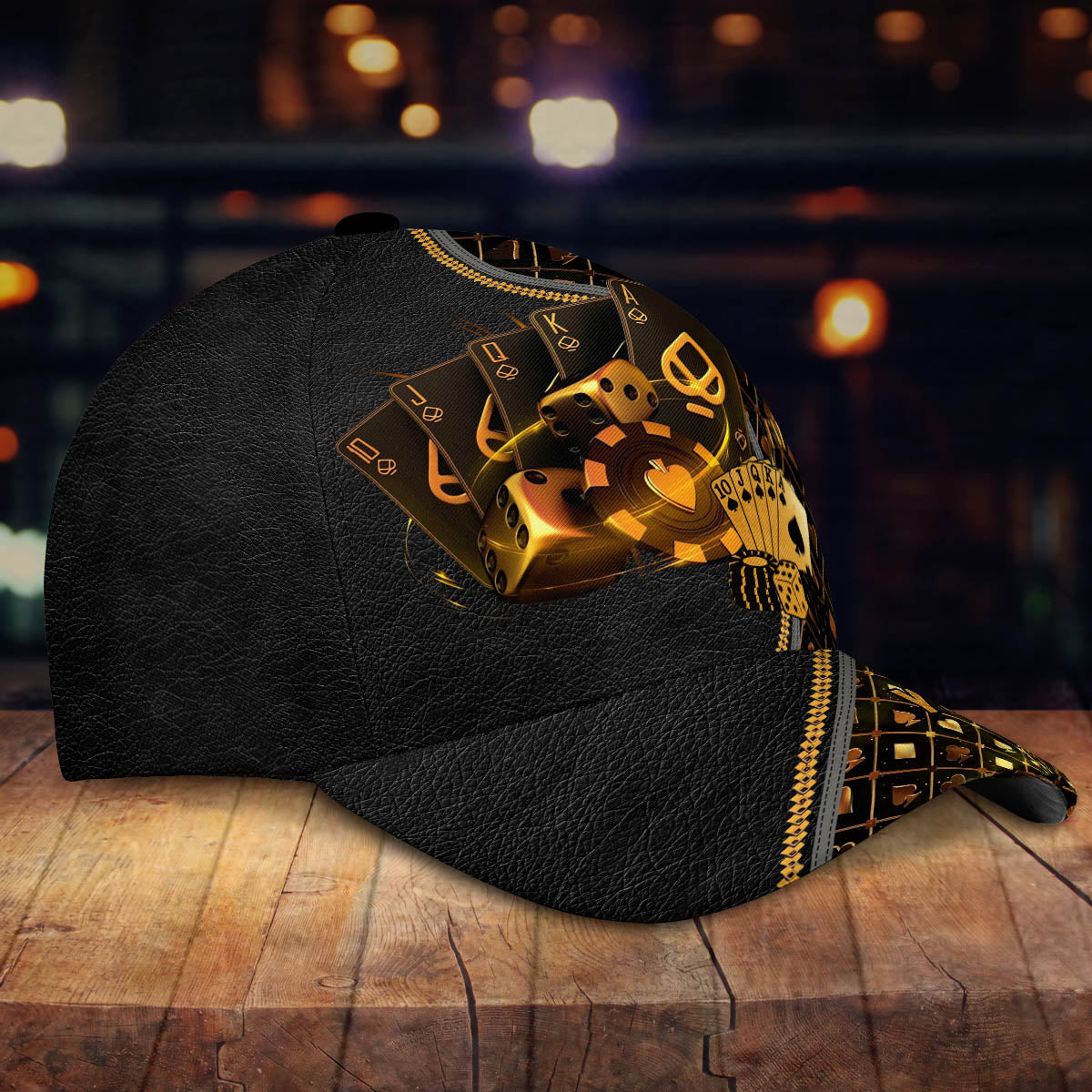 Personalized Name Leather Poker Classic Cap, Funny Cap I'm All In Poker, Cap Hat for Men Love Poker CO0197