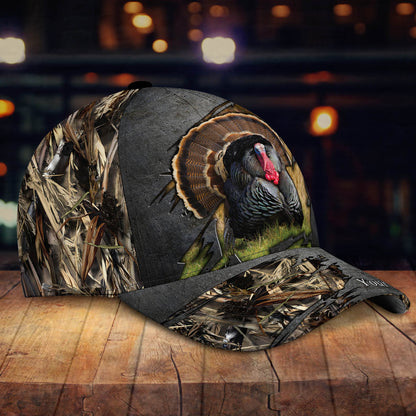 Turkey Hunting Personalized Cap, Gift For Hunting Lover, Gift For Dad Son Husband Father's Day Gift CA0005