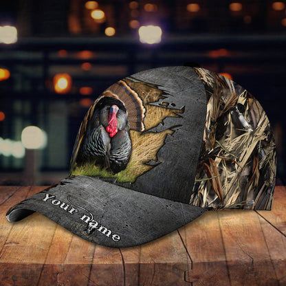 Turkey Hunting Personalized Cap, Gift For Hunting Lover, Gift For Dad Son Husband Father's Day Gift CA0005