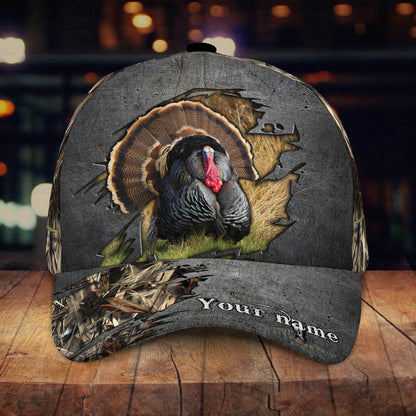 Turkey Hunting Personalized Cap, Gift For Hunting Lover, Gift For Dad Son Husband Father's Day Gift CA0005