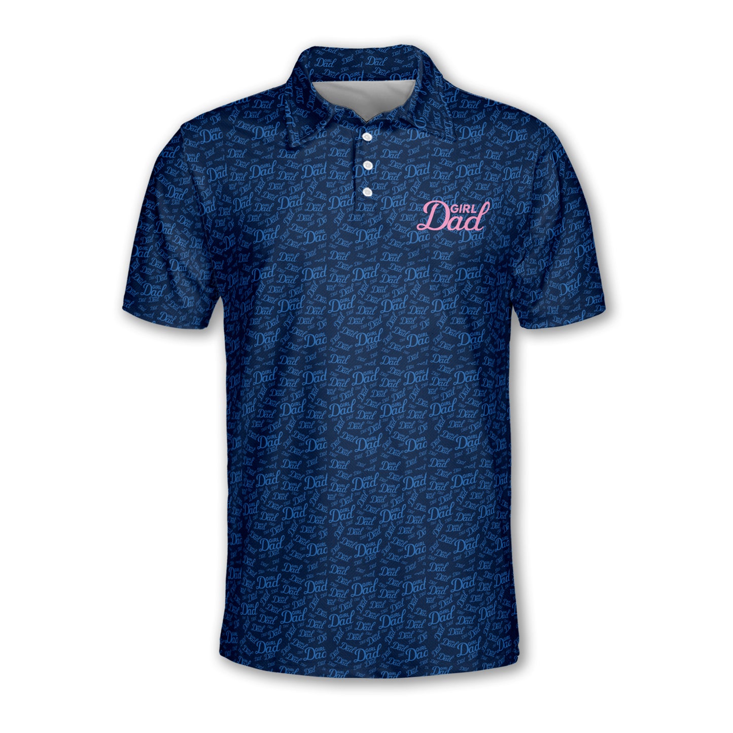 Men's Girl Dad Navy Golf Polo Shirts, Dad Daughter Golf Shirts For Father's Day GB0019