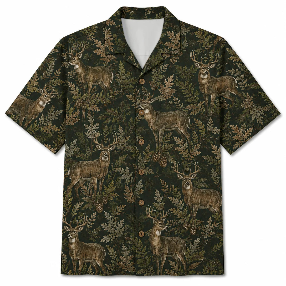 Deer Hunting Tropical Mens Hawaiian Shirt, Deer Hunt Hawaiian Shirt HE0903