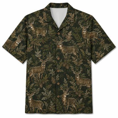 Deer Hunting Tropical Mens Hawaiian Shirt, Deer Hunt Hawaiian Shirt HE0903