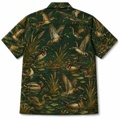 Mallard Duck Hunting Hawaiian Shirt, Duck Hunting Hawaiian Shirt HE0902