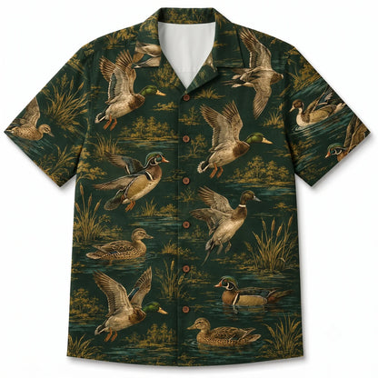 Mallard Duck Hunting Hawaiian Shirt, Duck Hunting Hawaiian Shirt HE0902