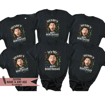 It's My 40th Birthday Custom Photo Matching Family T Shirts, Personalized 40th Birthday Family Matching Shirts ET0420