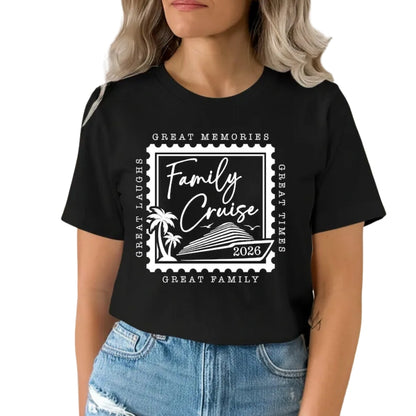 Great Memories Great Times Great Family Great Laughs Family Cruise Matching T-Shirts, Custom Family Cruise Vacation Shirts ET0126