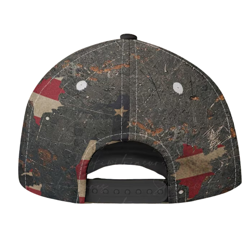 Custom Fist Bump American Flag Baseball Cap With Kid Names, Custom Father's Day Patriotic Cap CP0505