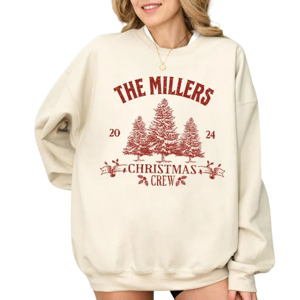 Custom Family Matching Christmas Sweatshirt, Custom Christmas Crew Sweatshirt 2D0376