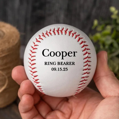 Custom Name Ring Bearer Baseball Ball, Personalized Baseball Ball for Ring Bearer WD0113