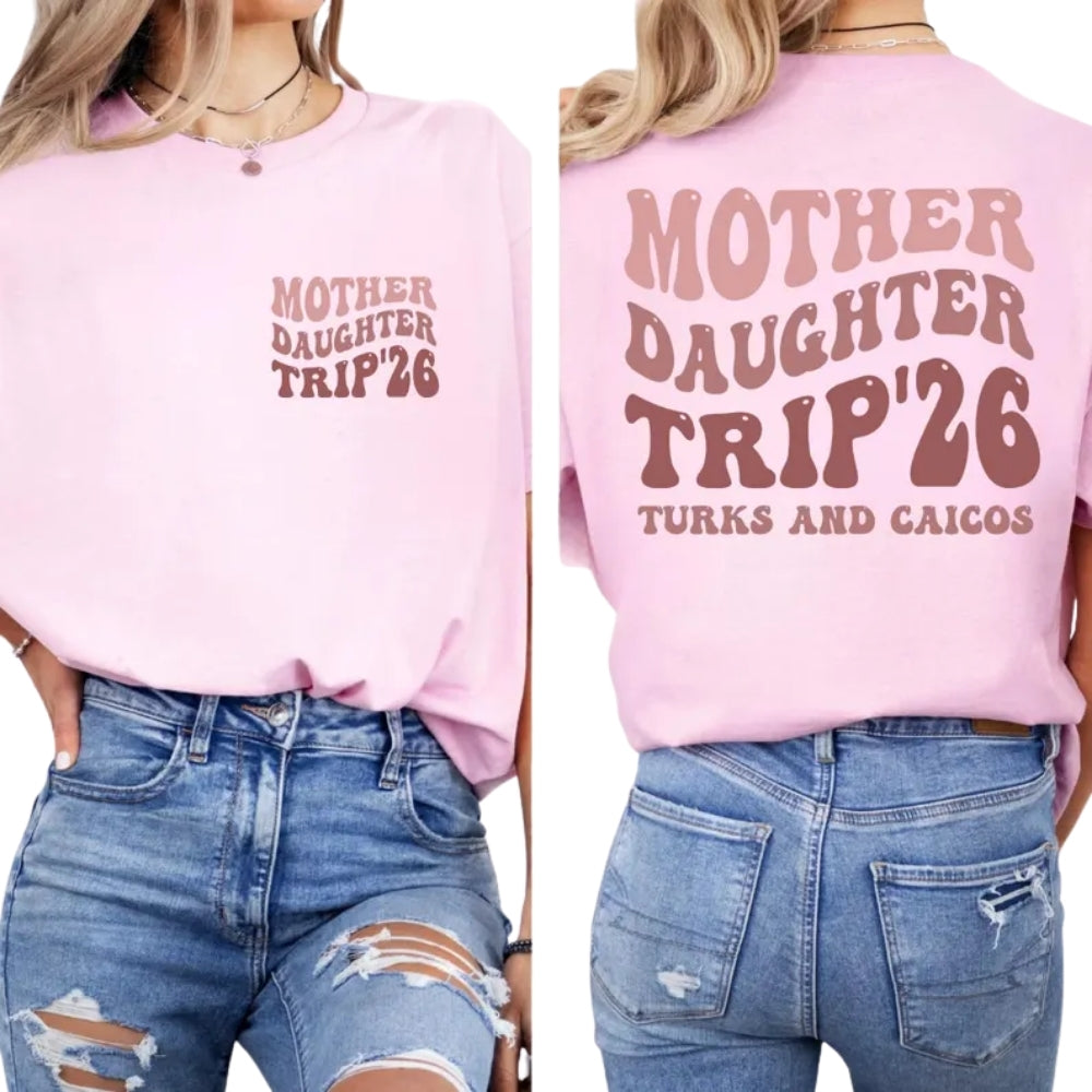 Custom Mother Daughter Trip Matching T Shirts, Custom Matching Family Vacation Shirts ET0558
