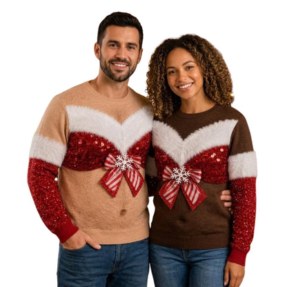 Funny Belly Women's Ugly Christmas Sweatshirt, Funny Christmas Sweatshirt 2D1109