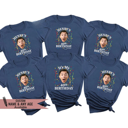 It's My 40th Birthday Custom Photo Matching Family T Shirts, Personalized 40th Birthday Family Matching Shirts ET0420