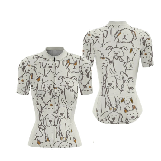 Women's Dog Lover Cycling Short Sleeve Jersey For Men, Dog Cycling Jerseys For Ladies CG0682
