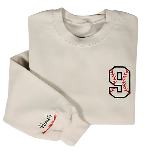 Custom Softball Embroidered Sweatshirt, Custom Softball Sweatshirt 2D0377
