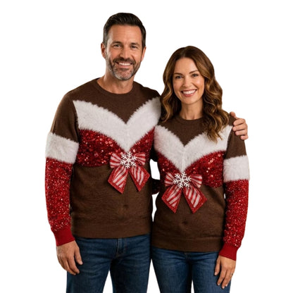 Funny Belly Women's Ugly Christmas Sweatshirt, Funny Christmas Sweatshirt 2D1109
