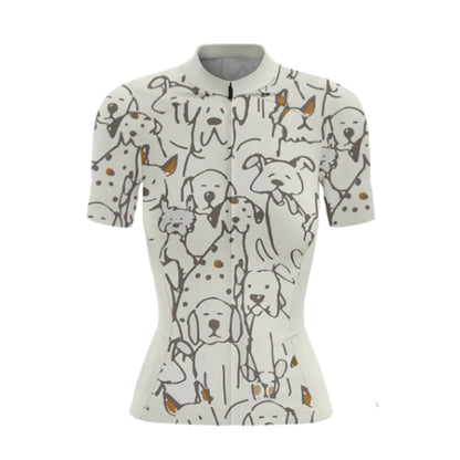 Women's Dog Lover Cycling Short Sleeve Jersey For Men, Dog Cycling Jerseys For Ladies CG0682