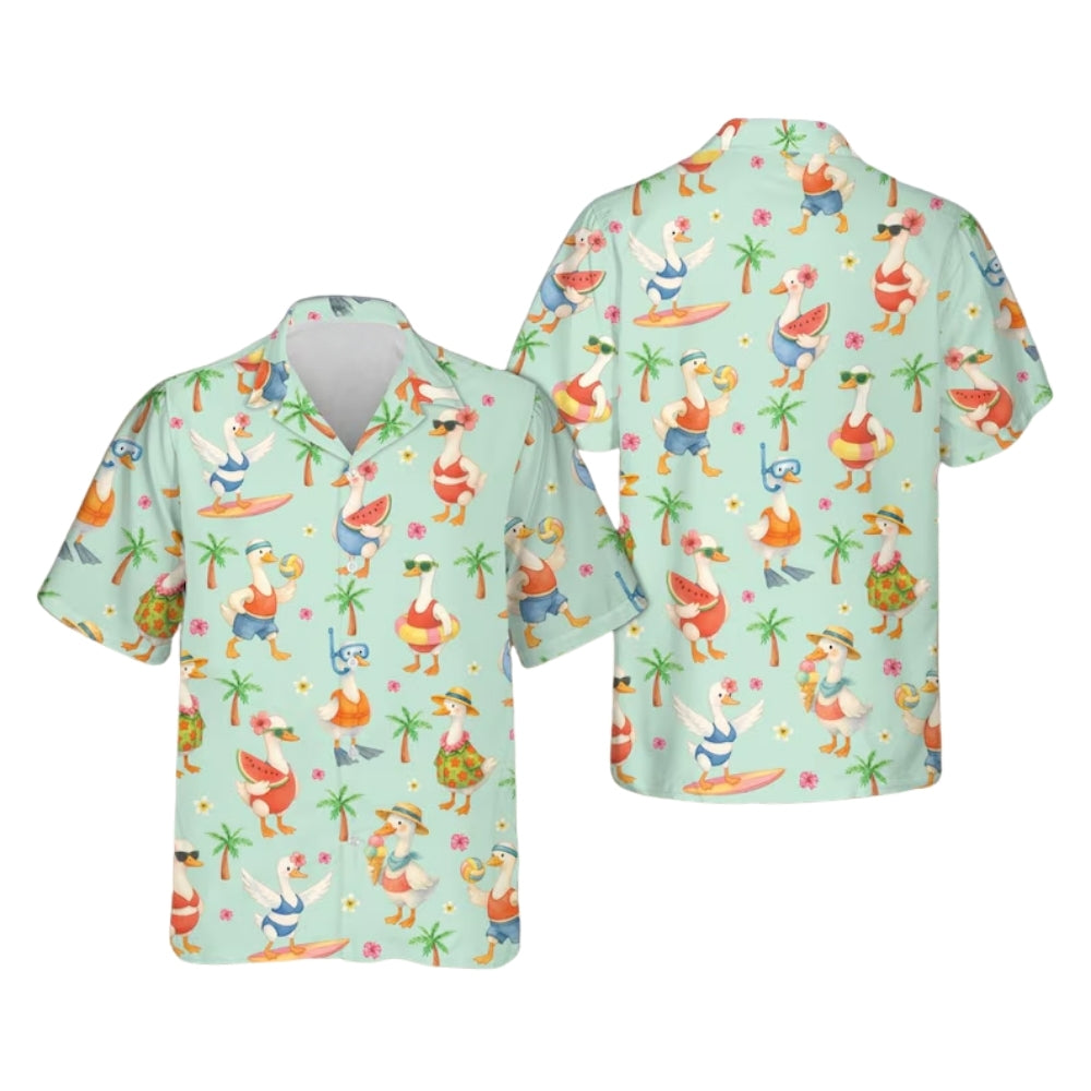 Funny Silly Goose Beach Hawaiian Shirt Men Women, Goose Hawaiian Shirts HE0210